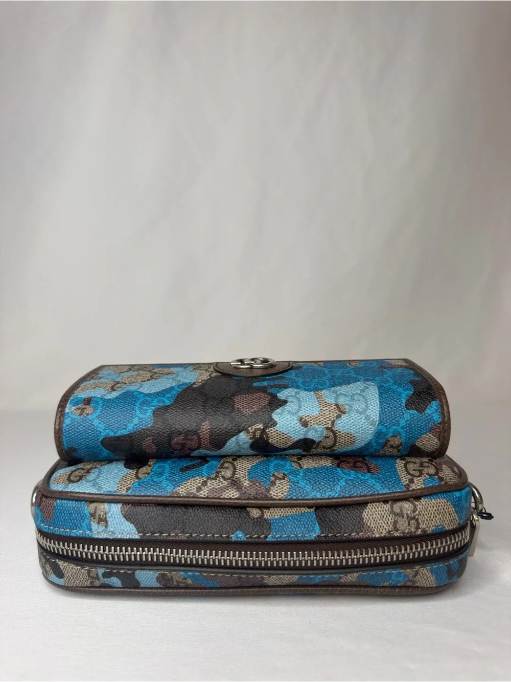 Gucci GG Icon Marble Pop Blue Camo Mini Bag NWT 855449